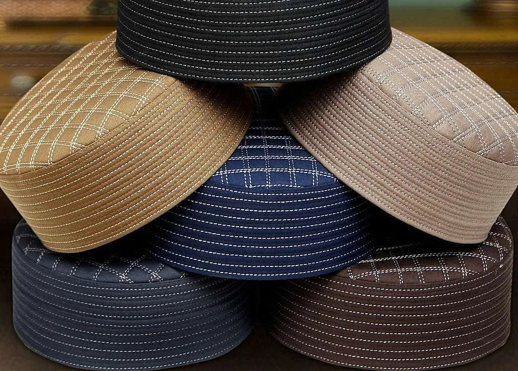 Muslim Shehzada Premium Royal Structured Kufi Hat - Majestic Islamic Prayer Cap for Men
