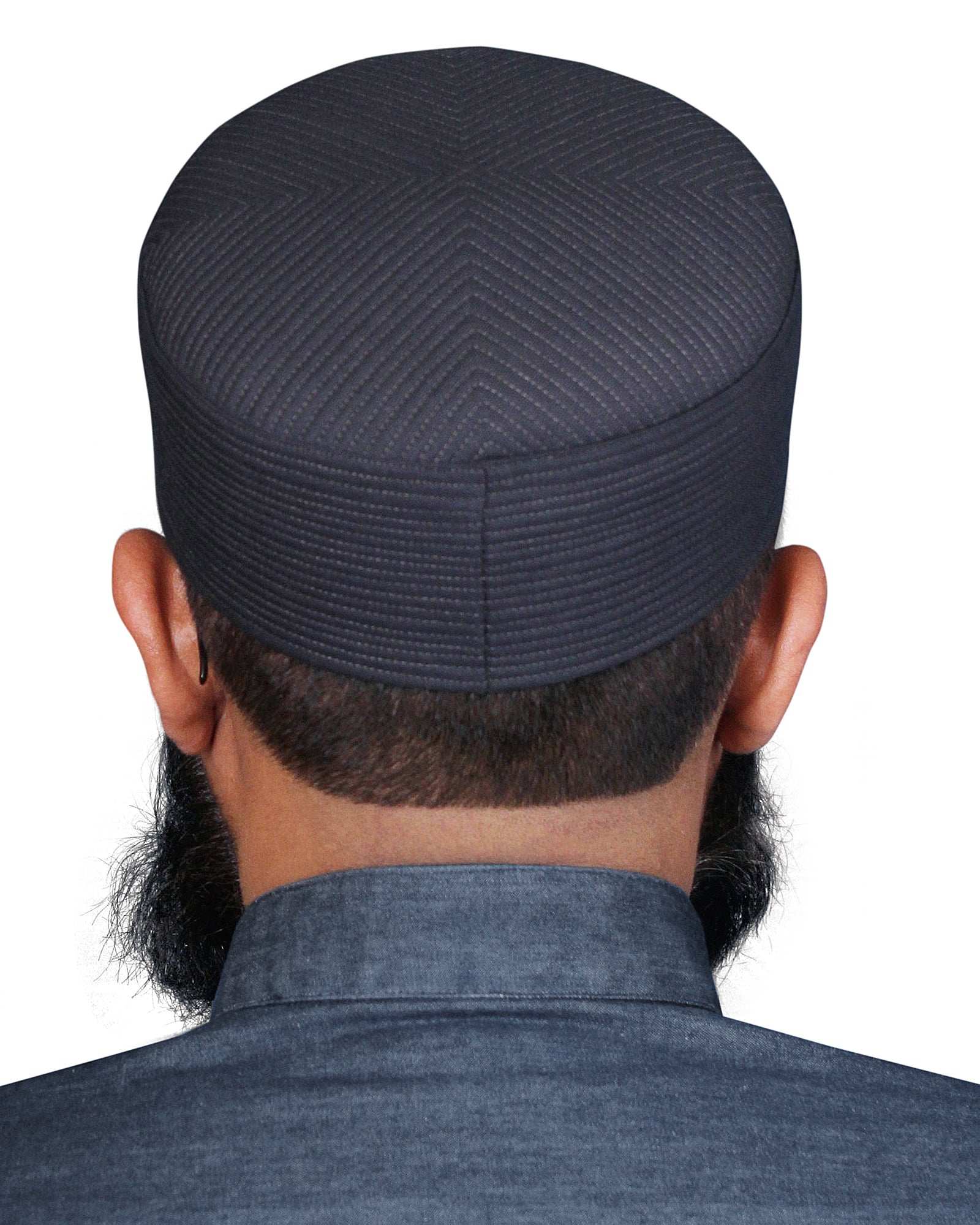 Muslim Sirya Shaam Premium Structured Kufi Hat - Traditional Islamic Prayer Cap for Men
