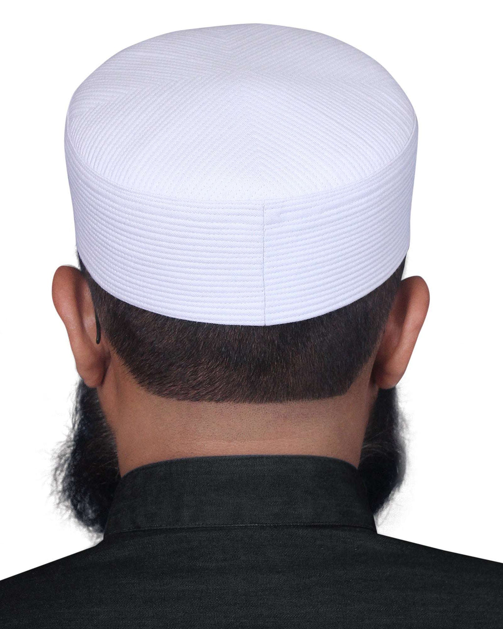 Muslim Sirya Shaam Premium Structured Kufi Hat - Traditional Islamic Prayer Cap for Men