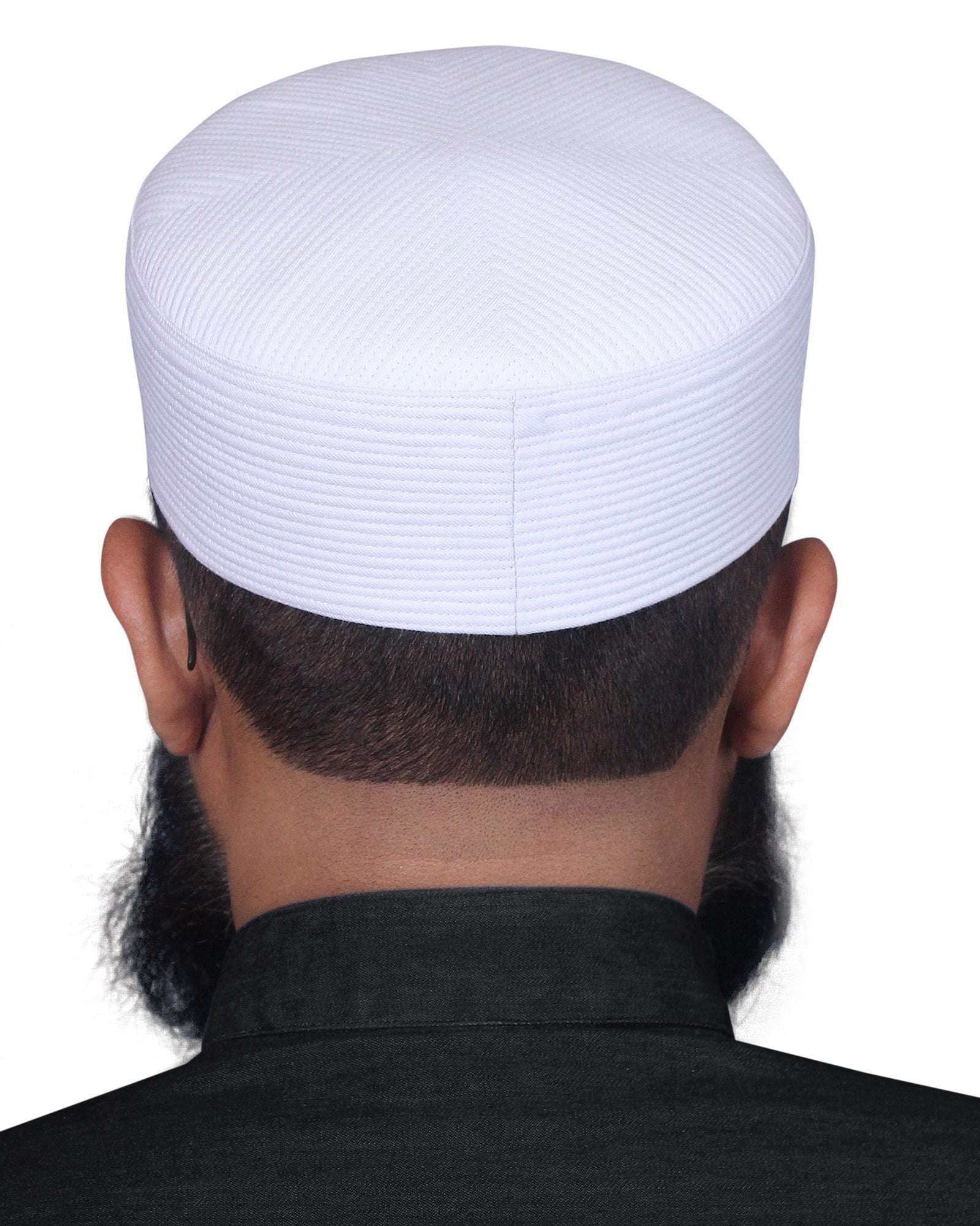 Muslim Sirya Shaam Premium Structured Kufi Hat - Traditional Islamic Prayer Cap for Men