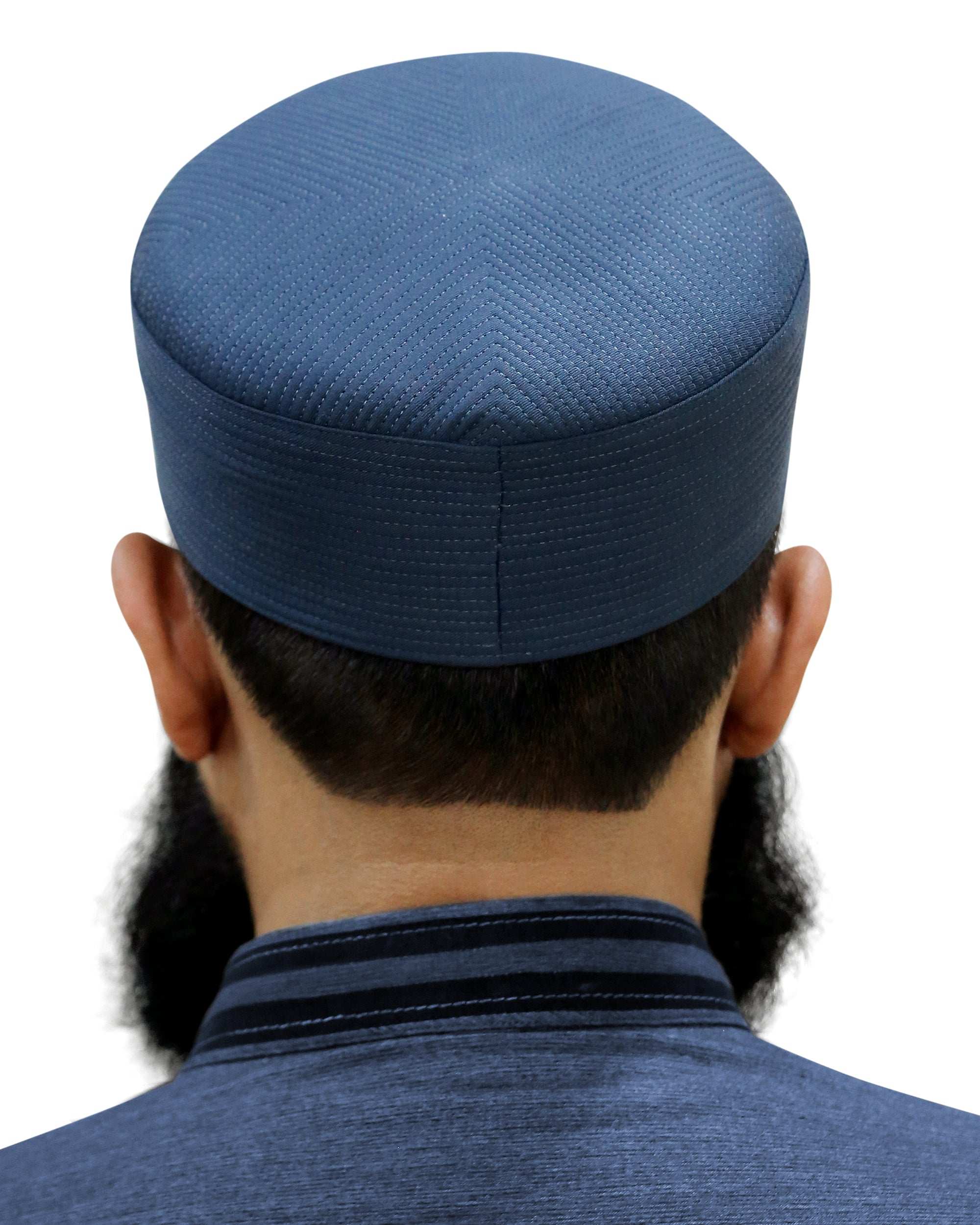 Muslim Sirya Shaam Premium Structured Kufi Hat - Traditional Islamic Prayer Cap for Men
