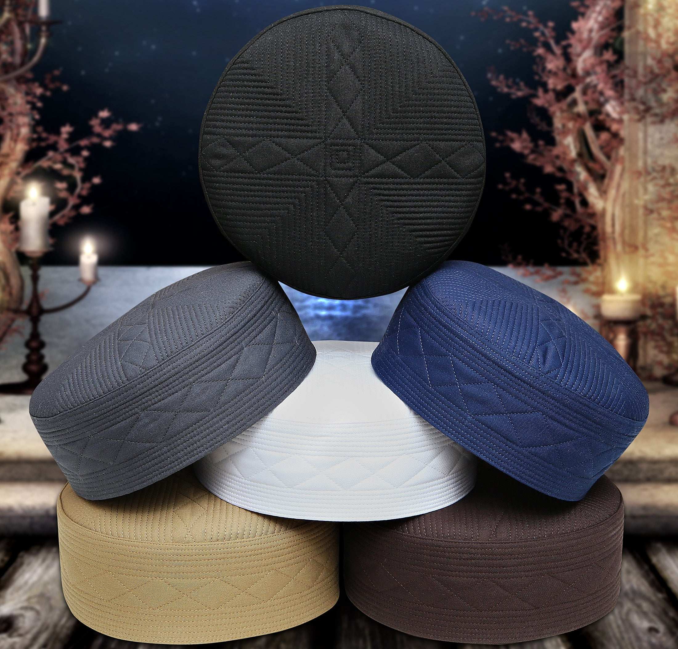 Muslim Shaiq Premium Structured Kufi Hat - Devoted Comfort & Elegant Prayer Cap for Men