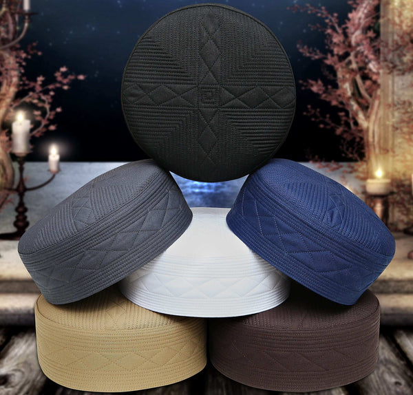 Muslim Shaiq Premium Structured Kufi Hat - Devoted Comfort & Elegant Prayer Cap for Men