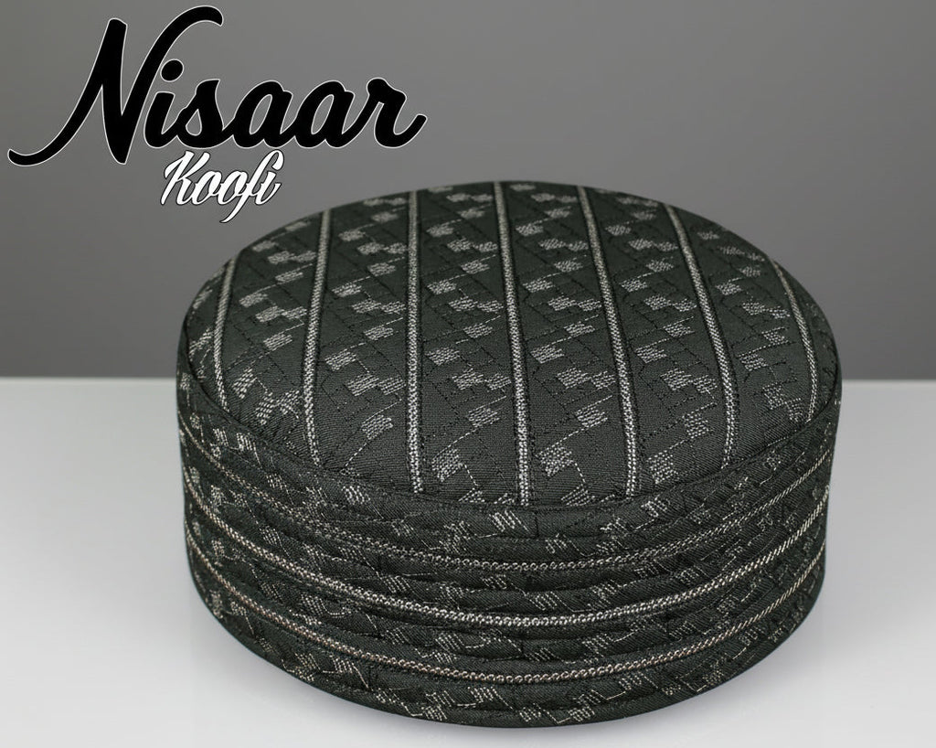 Bin Fiaz Nisaar Premium Embroidered Kufi Hat - Stylish Islamic Prayer Cap for Men