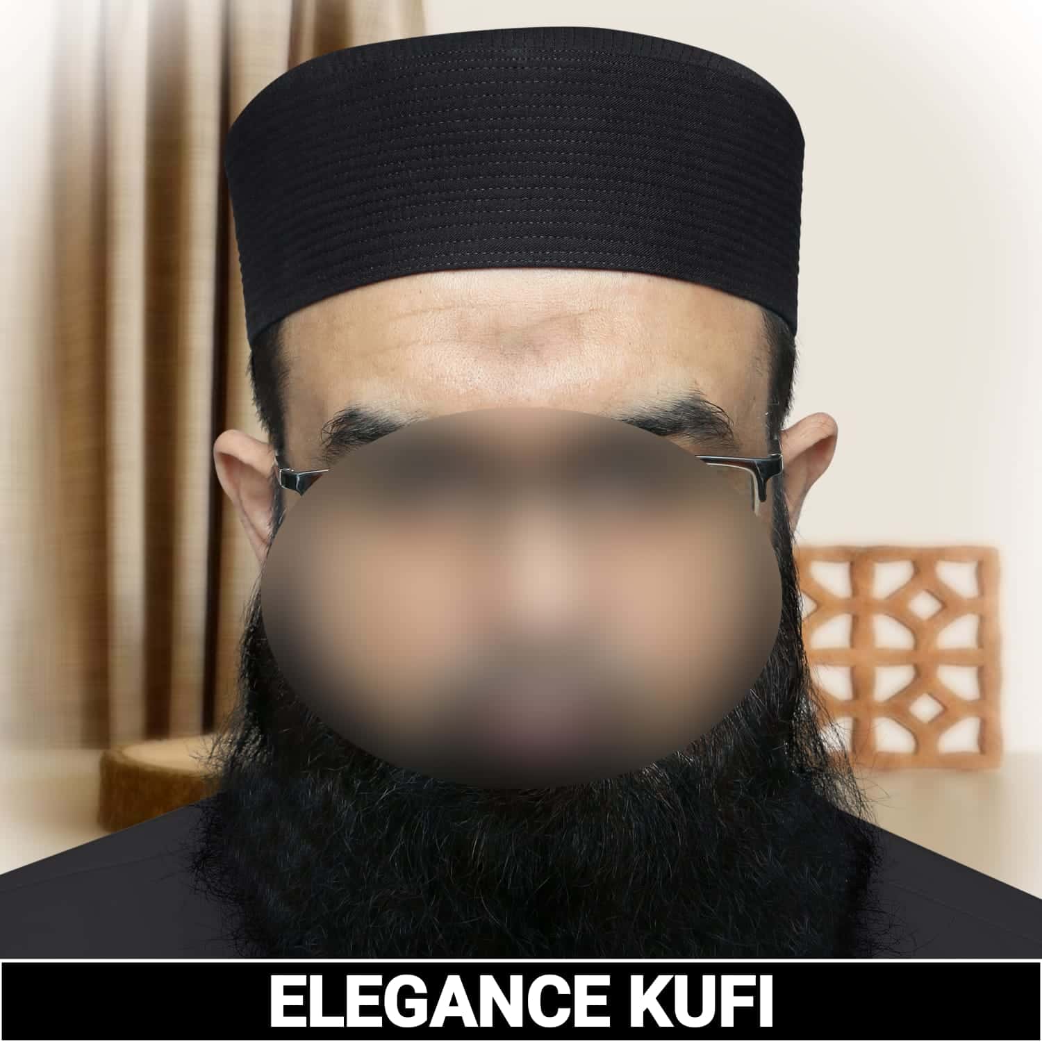 Muslim Nalain Pak Premium Structured Kufi Hat - Traditional Islamic Headwear for Men