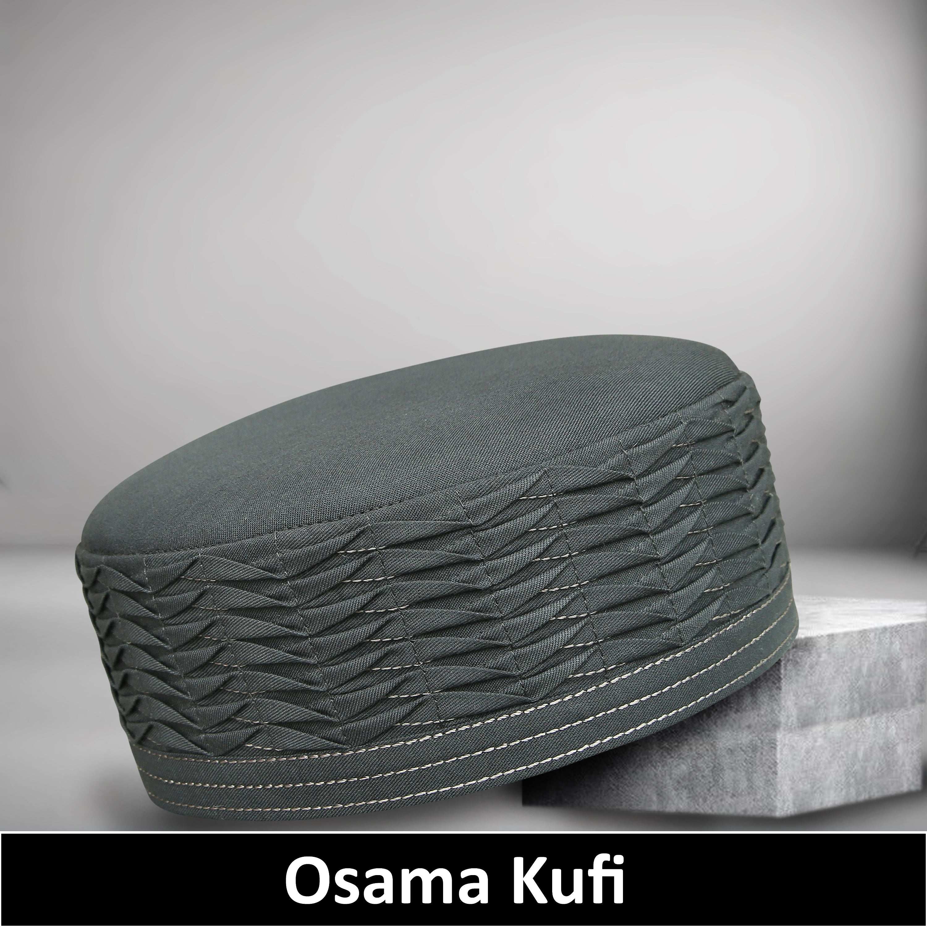 Bin Fiaz Osama Premium Structured Kufi Hat - Islamic Traditional Headwear for Men