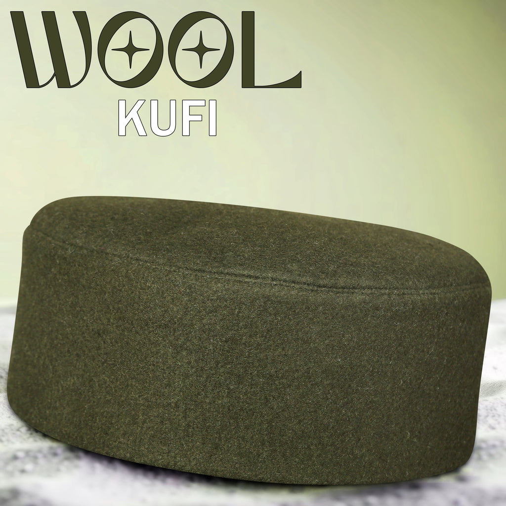Bin Fiaz Jamal Premium Wool Kufi Hat - Warm Winter Islamic Cap & Traditional Headwear for Men