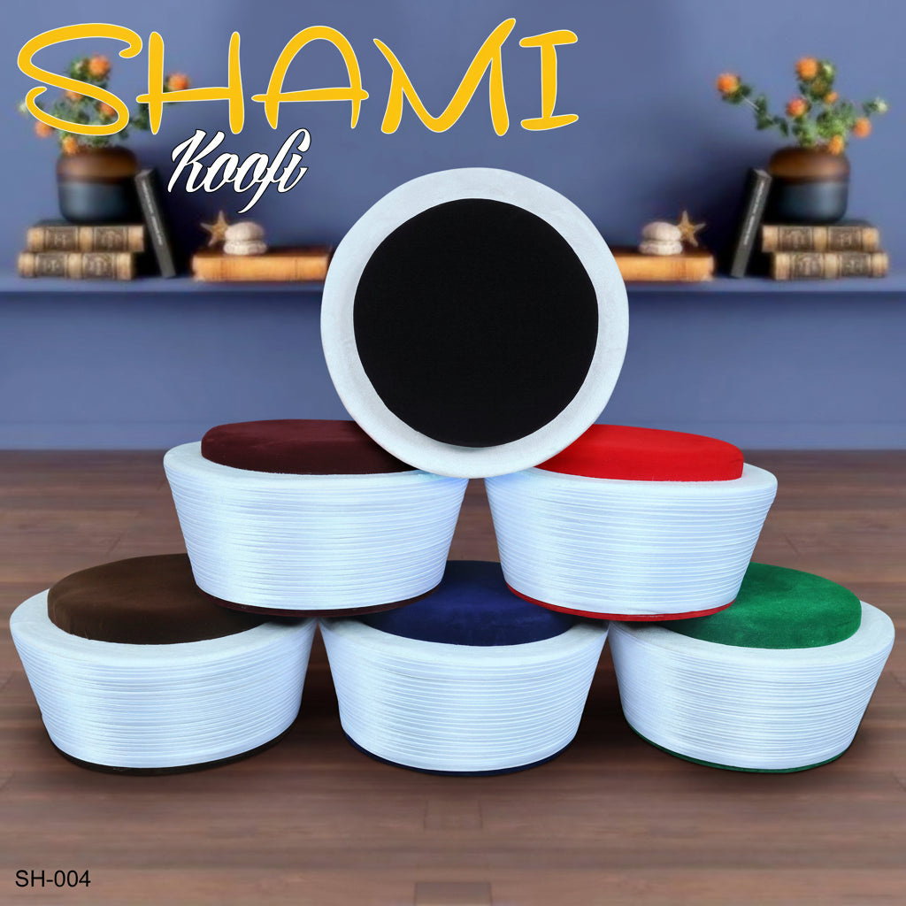 Men’s Premium Shami Cap SH-004 - Traditional Islamic Imamah Style Turkish Kufi Hat for Men