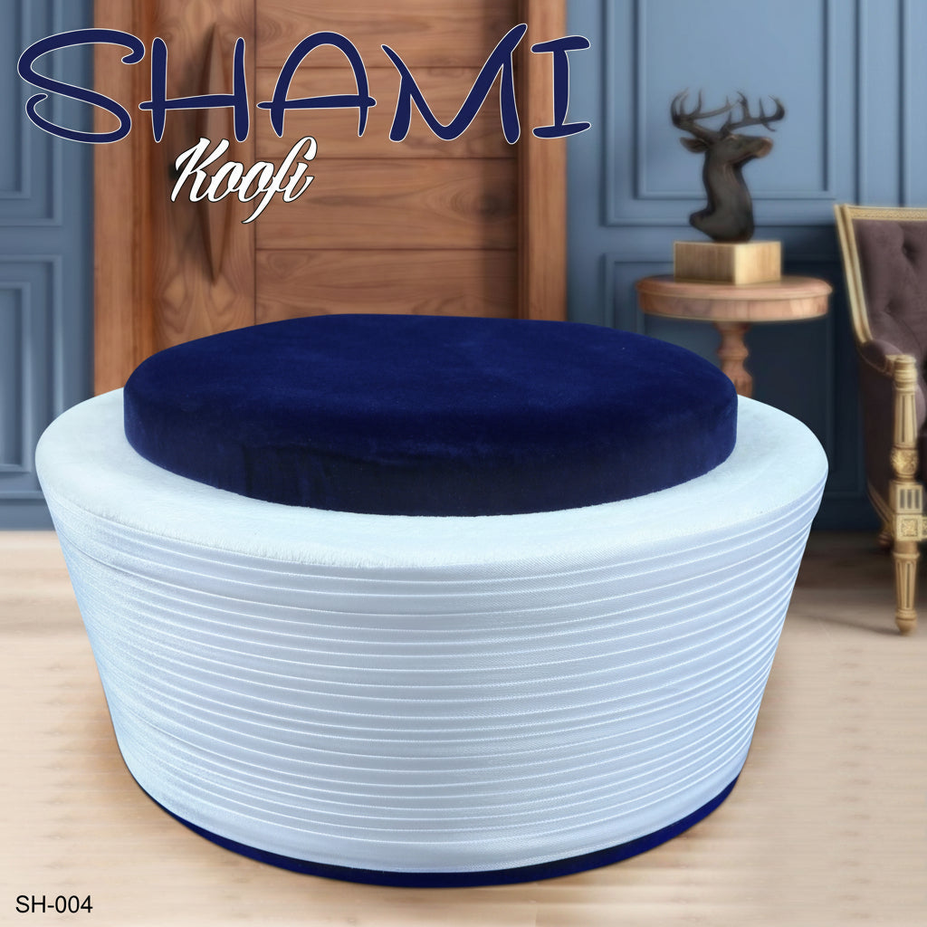 Men’s Premium Shami Cap SH-004 - Traditional Islamic Imamah Style Turkish Kufi Hat for Men