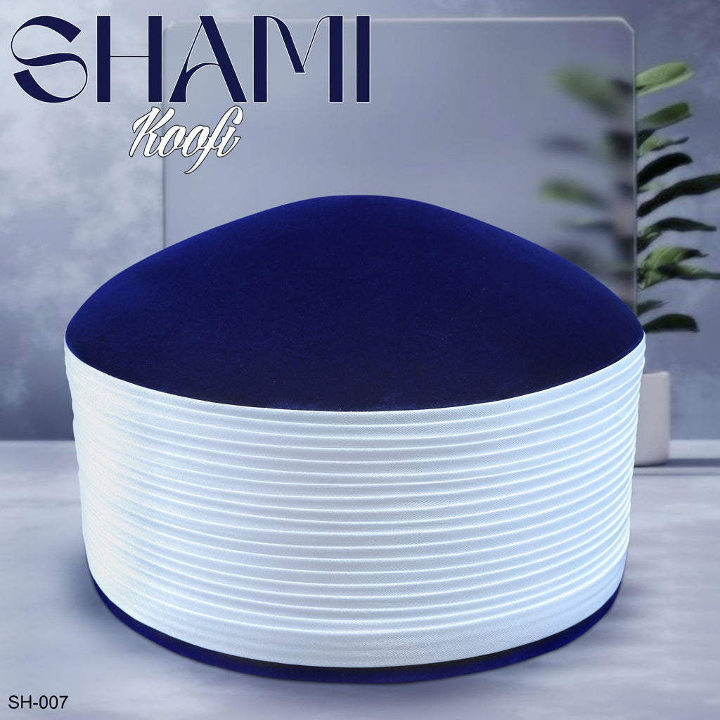 Men’s Premium Shami Cap SH-007 - Traditional Islamic Imamah Style Turkish Kufi Hat for Men