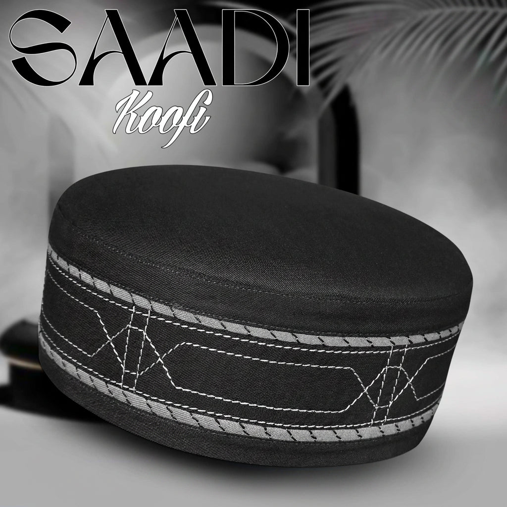 Muslim Saadi Premium Prayer Kufi Hat for Men -  & Traditional Namaz Topi
