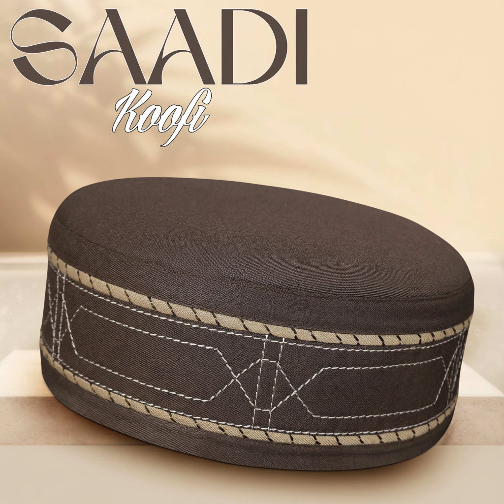 Muslim Saadi Premium Prayer Kufi Hat for Men -  & Traditional Namaz Topi