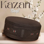 Muslim Kazan Premium Structured Kufi Hat - Traditional Islamic Prayer Cap for Men
