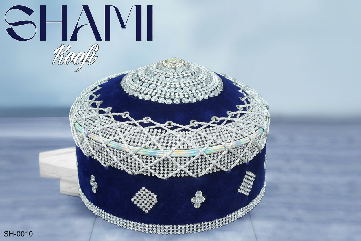 Men’s Premium Shami Cap SH-0010 - Traditional Islamic Imamah Style Turkish Kufi Hat for Men