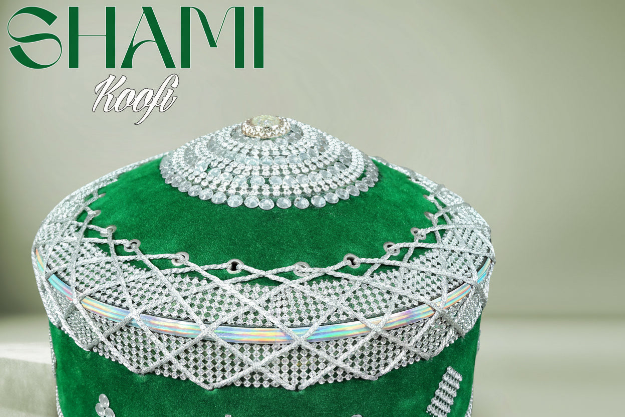 Men’s Premium Shami Cap SH-0010 - Traditional Islamic Imamah Style Turkish Kufi Hat for Men