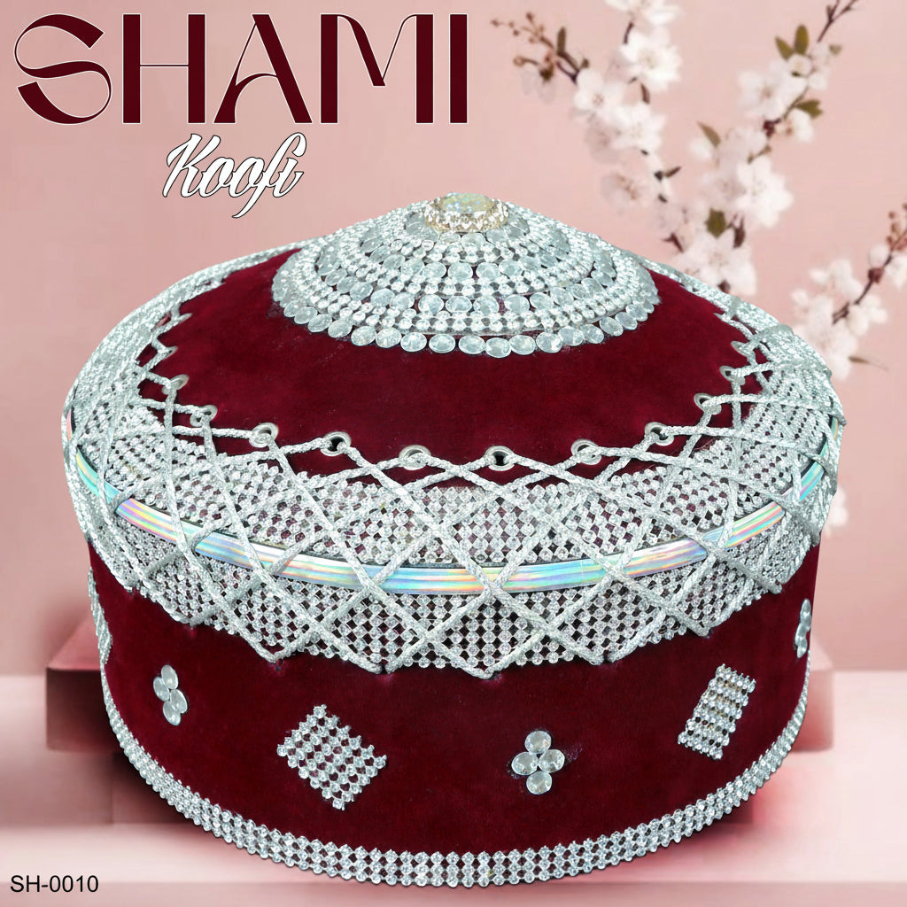 Men’s Premium Shami Cap SH-0010 - Traditional Islamic Imamah Style Turkish Kufi Hat for Men