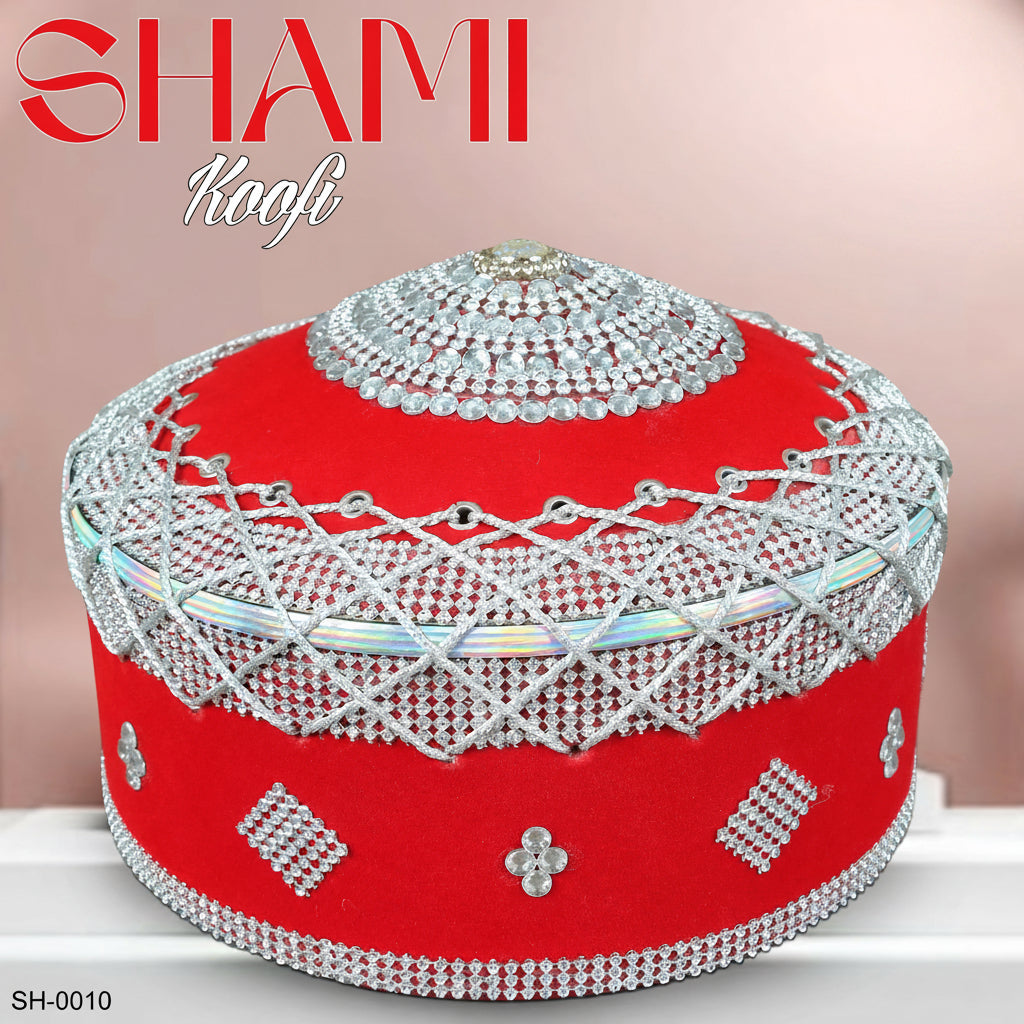 Men’s Premium Shami Cap SH-0010 - Traditional Islamic Imamah Style Turkish Kufi Hat for Men