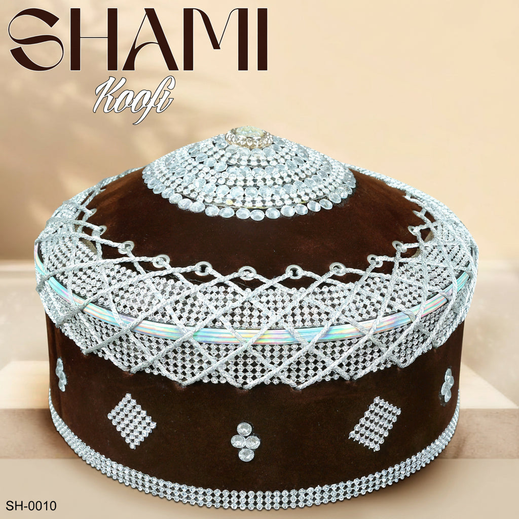 Men’s Premium Shami Cap SH-0010 - Traditional Islamic Imamah Style Turkish Kufi Hat for Men