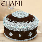Men’s Premium Shami Cap SH-0010 - Traditional Islamic Imamah Style Turkish Kufi Hat for Men