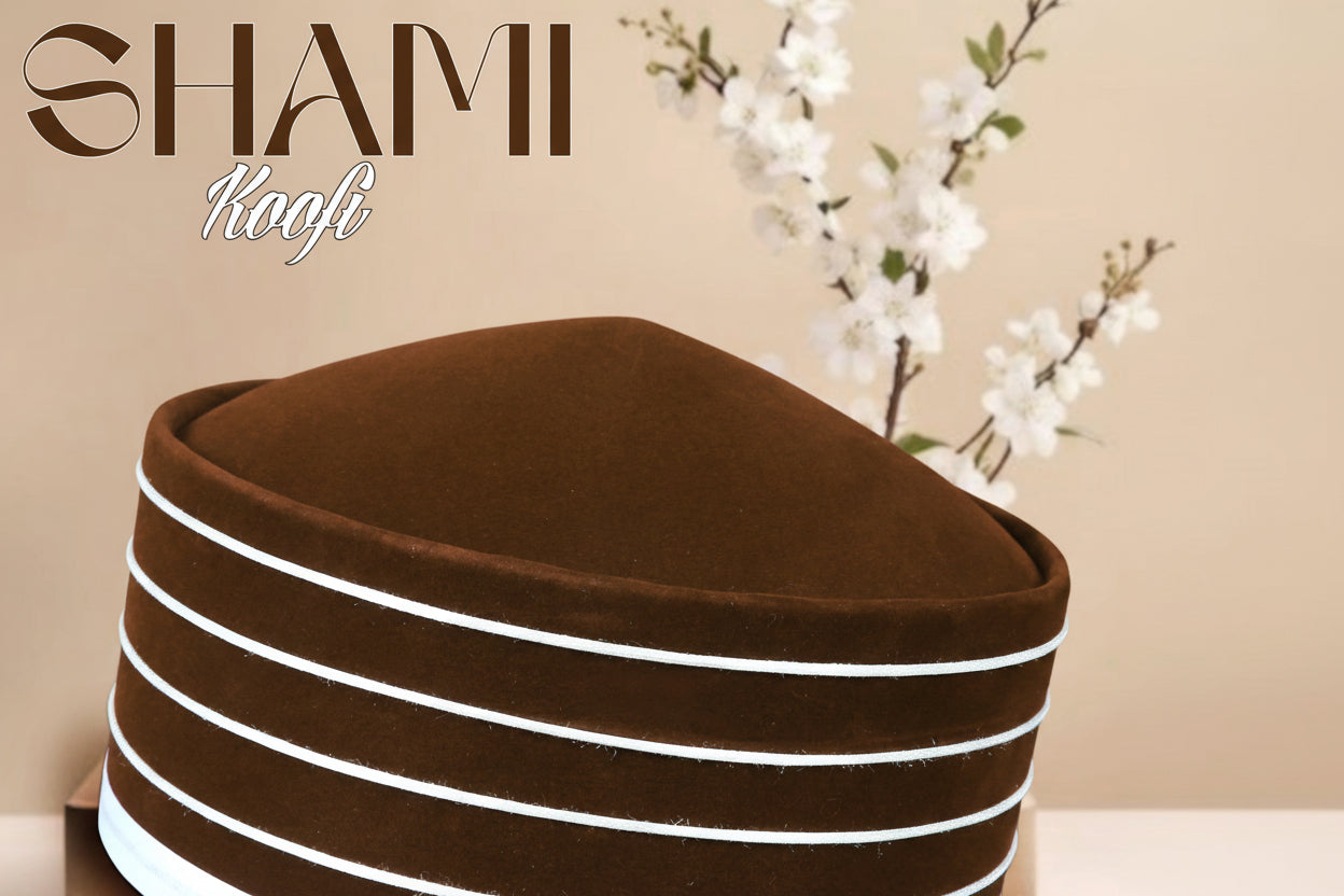 Men’s Premium Shami Cap SH-0011 - Traditional Islamic Imamah Style Turkish Kufi Hat for Men