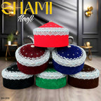 Men’s Premium Shami Cap SH-009 - Traditional Islamic Imamah Style Turkish Kufi Hat for Men