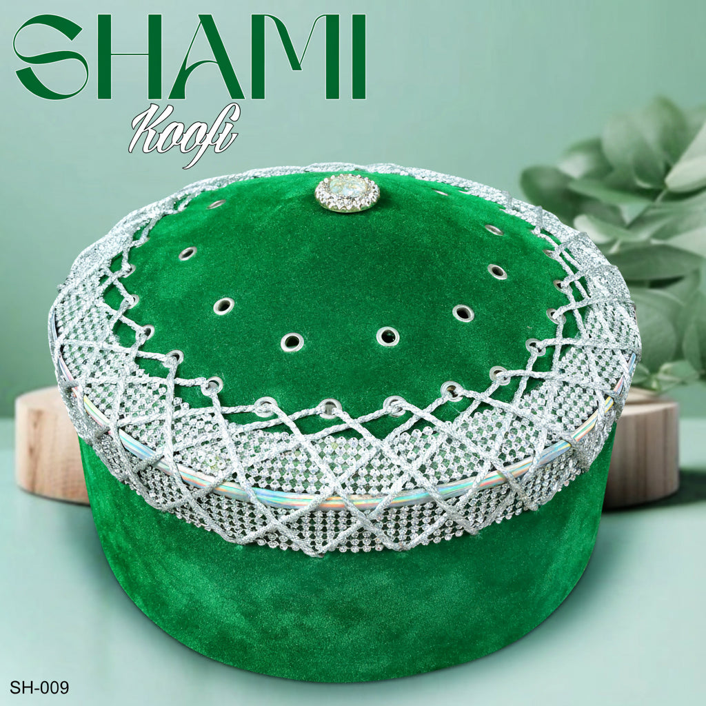 Men’s Premium Shami Cap SH-009 - Traditional Islamic Imamah Style Turkish Kufi Hat for Men