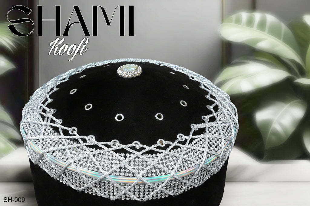 Men’s Premium Shami Cap SH-009 - Traditional Islamic Imamah Style Turkish Kufi Hat for Men