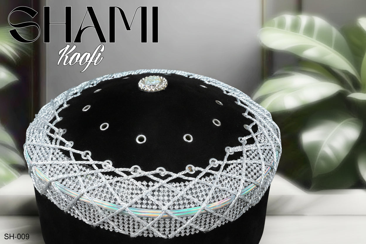 Men’s Premium Shami Cap SH-009 - Traditional Islamic Imamah Style Turkish Kufi Hat for Men
