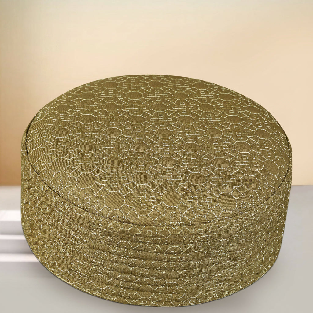 Muslim Saleel Premium Structured Kufi Hat - New Elegant Design Islamic Prayer Cap for Men