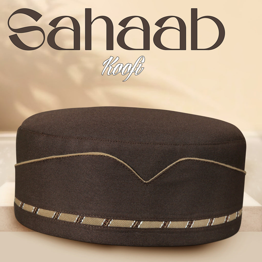 Muslim Sahaab Premium Breathable Prayer Kufi Hat - Luxury Lightweight Muslim Cap for Everyday Wear & Namaz