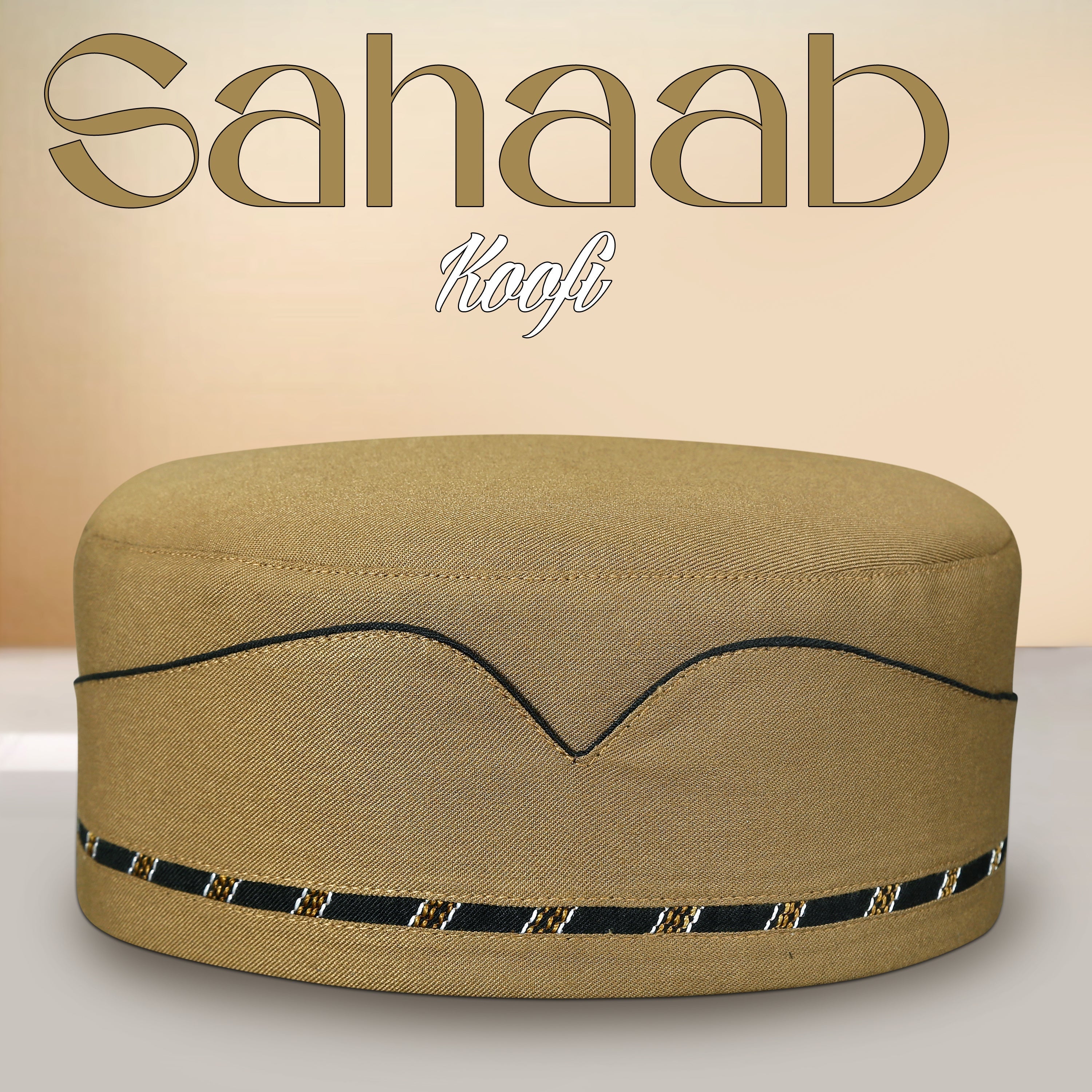 Muslim Sahaab Premium Breathable Prayer Kufi Hat - Luxury Lightweight Muslim Cap for Everyday Wear & Namaz