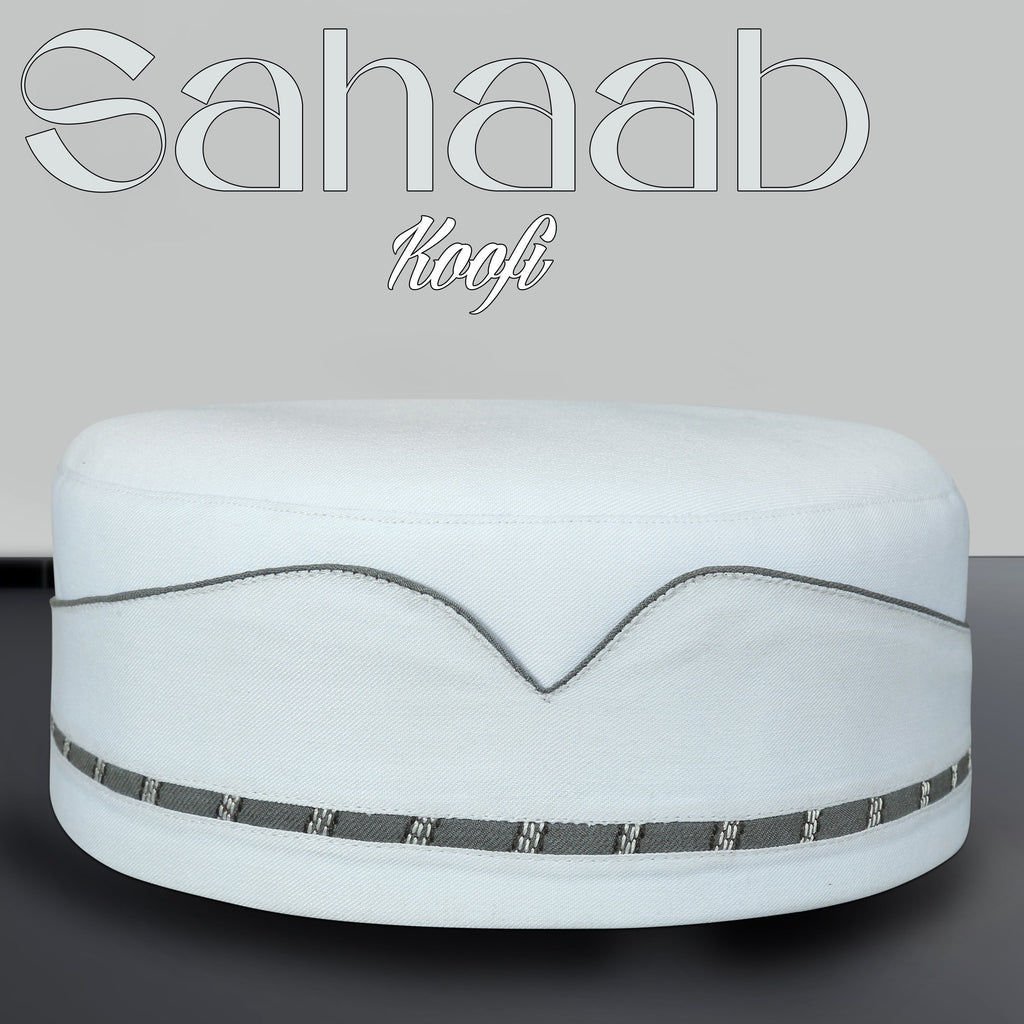Muslim Sahaab Premium Breathable Prayer Kufi Hat - Luxury Lightweight Muslim Cap for Everyday Wear & Namaz