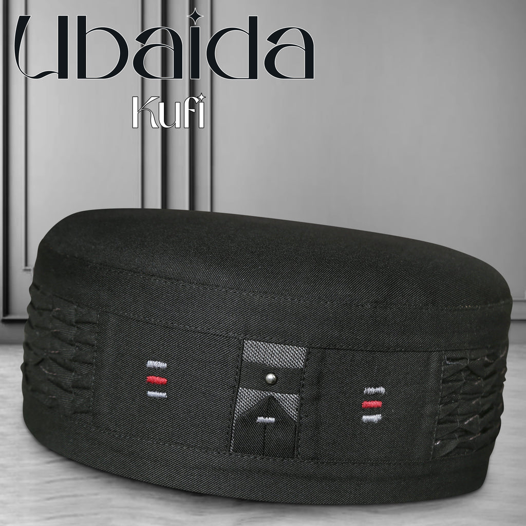 Ubaida Muslim Prayer Kufi For Men - Premium Islamic Salah Cap | Soft & Comfortable Daily Namaz Topi