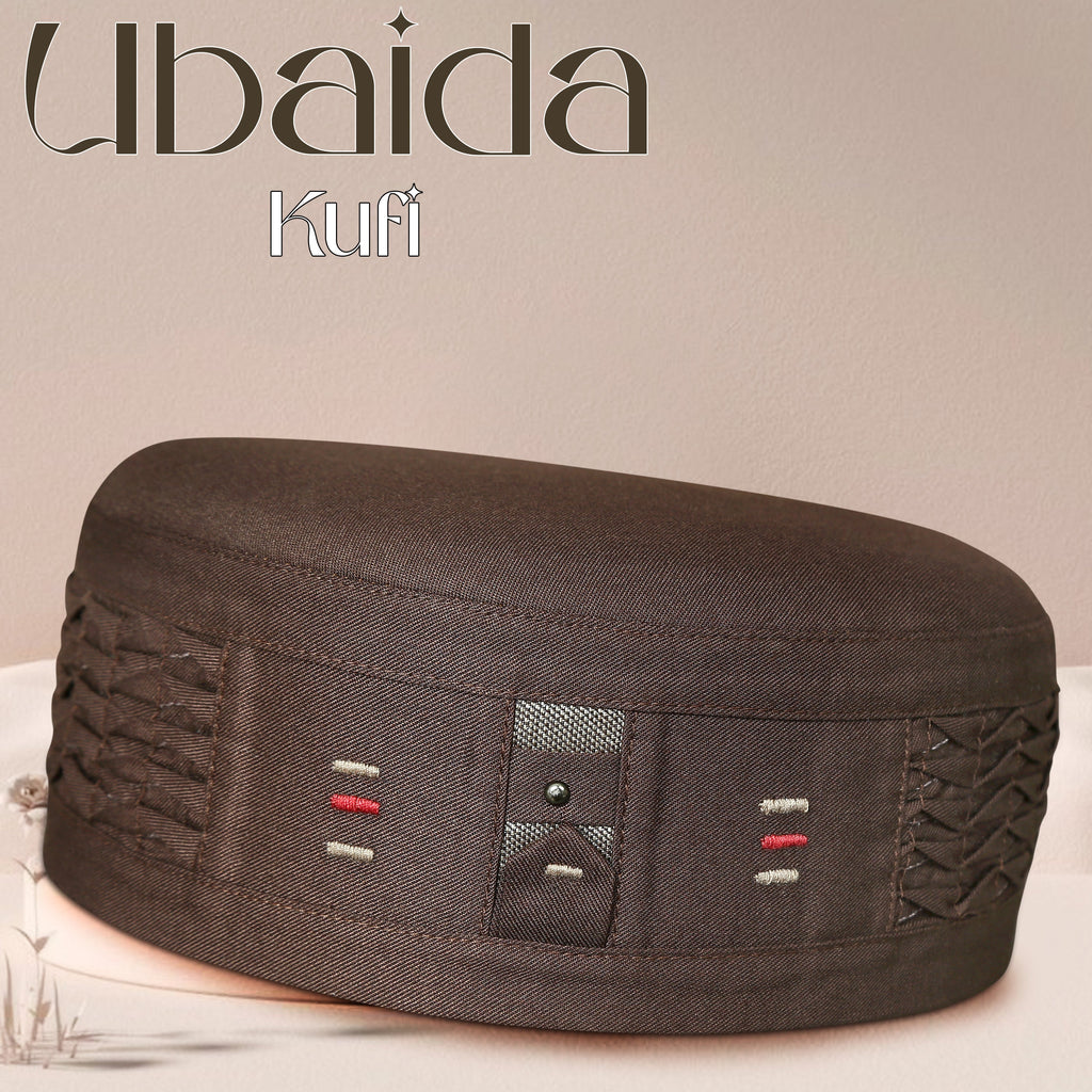 Ubaida Muslim Prayer Kufi For Men - Premium Islamic Salah Cap | Soft & Comfortable Daily Namaz Topi