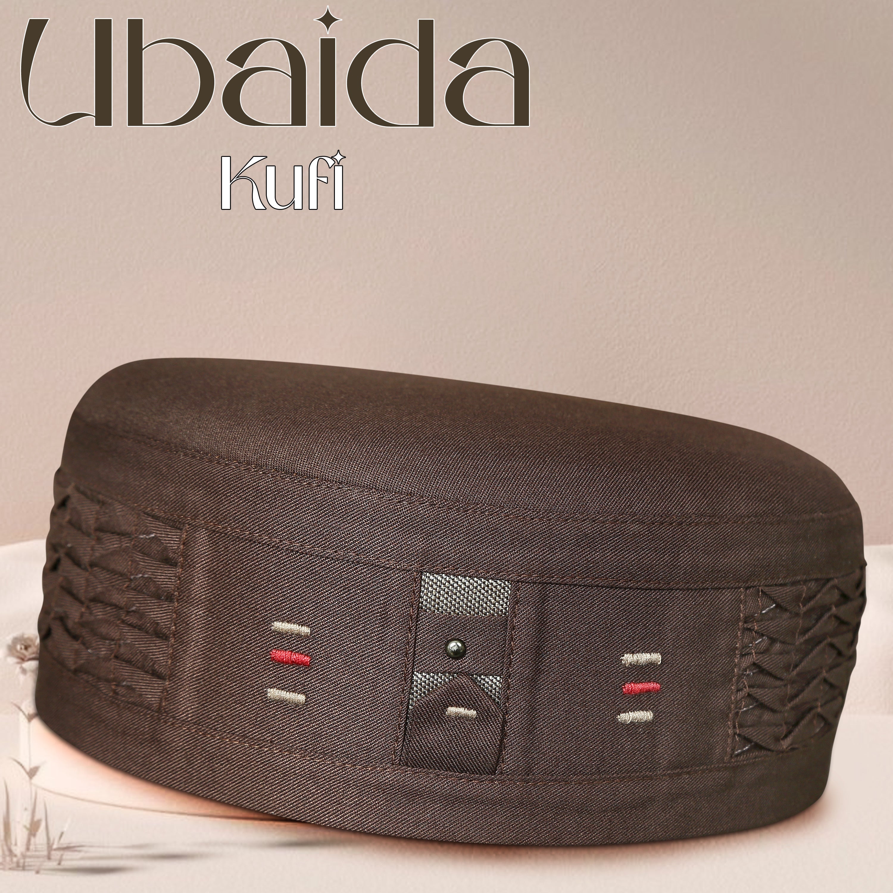 Ubaida Muslim Prayer Kufi For Men - Premium Islamic Salah Cap | Soft & Comfortable Daily Namaz Topi