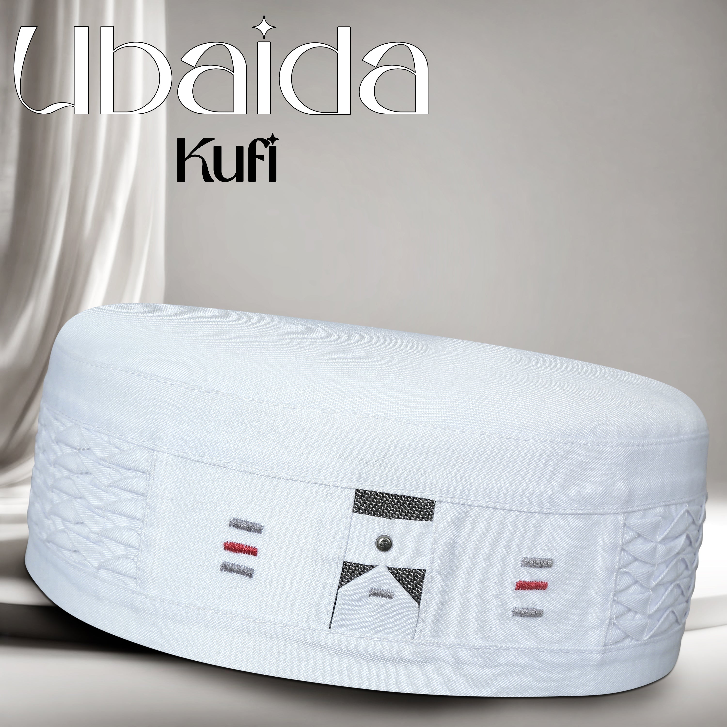 Ubaida Muslim Prayer Kufi For Men - Premium Islamic Salah Cap | Soft & Comfortable Daily Namaz Topi