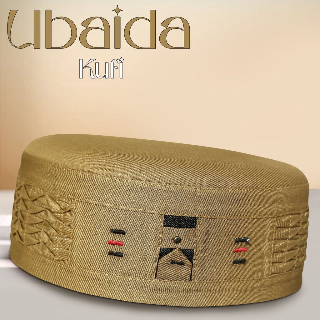 Ubaida Muslim Prayer Kufi For Men - Premium Islamic Salah Cap | Soft & Comfortable Daily Namaz Topi