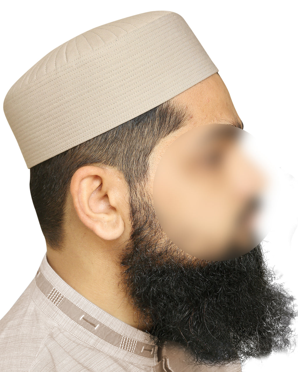 Bin Fiaz Badar Rigid Structured Kufi Hat | Traditional Turkish Style Muslim Prayer Cap for Men