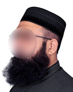 Classic Men's Islamic Aashun Kufi Cap – Premium Polyester-Cotton Blend Prayer Hat – Lightweight Modest Headwear