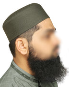 Bin Fiaz Badar Rigid Structured Kufi Hat | Traditional Turkish Style Muslim Prayer Cap for Men