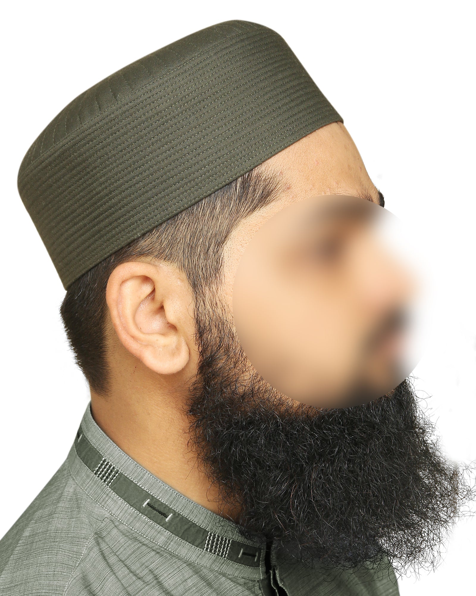 Bin Fiaz Badar Rigid Structured Kufi Hat | Traditional Turkish Style Muslim Prayer Cap for Men