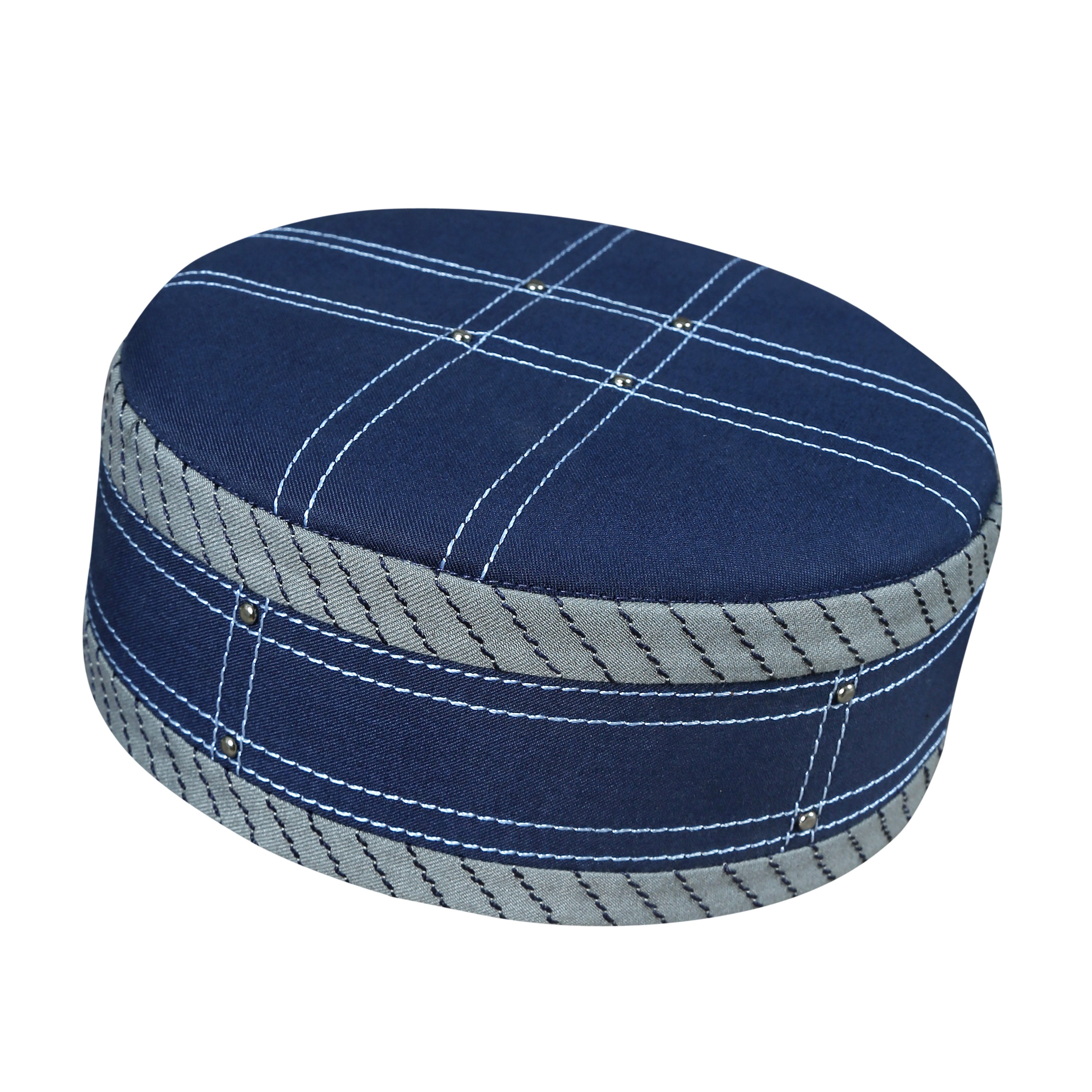 Bin Fiaz Aswad Premium Stitched Kufi Hat for Men - New Design Muslim Cap & Islamic Prayer Topi