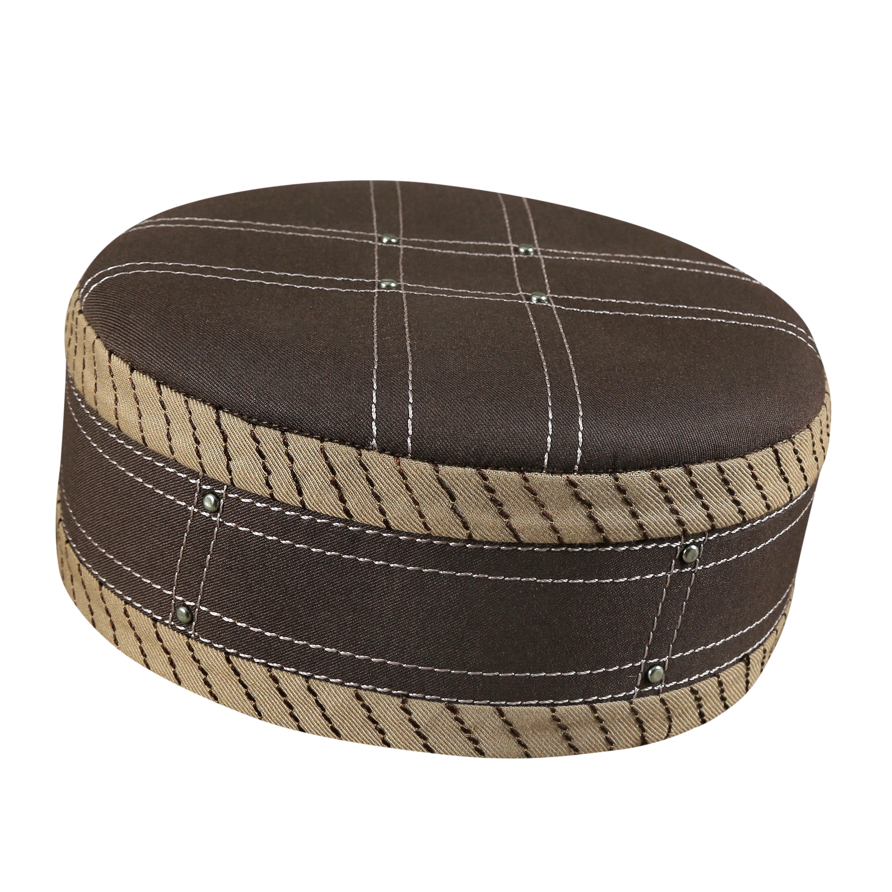 Bin Fiaz Aswad Premium Stitched Kufi Hat for Men - New Design Muslim Cap & Islamic Prayer Topi