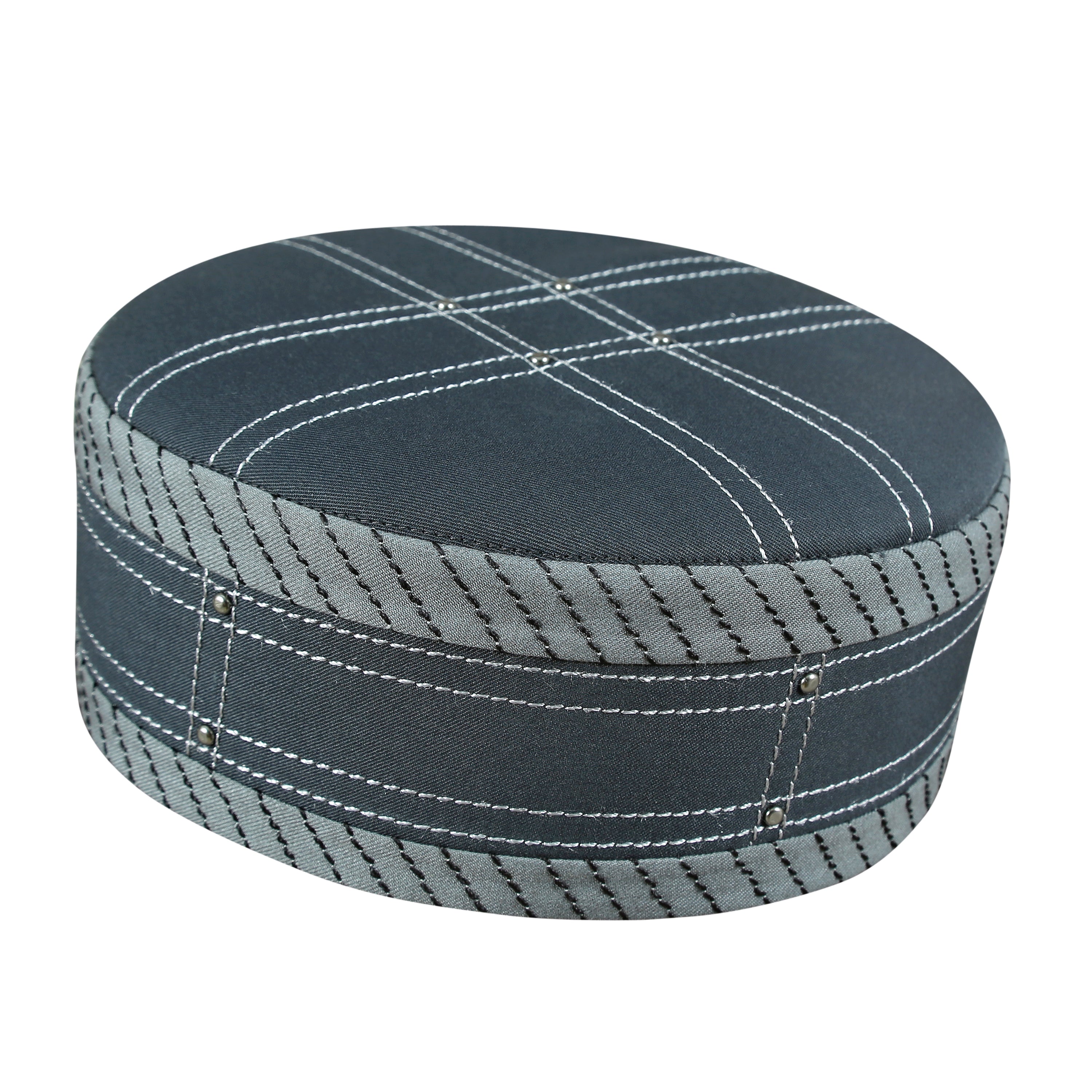 Bin Fiaz Aswad Premium Stitched Kufi Hat for Men - New Design Muslim Cap & Islamic Prayer Topi