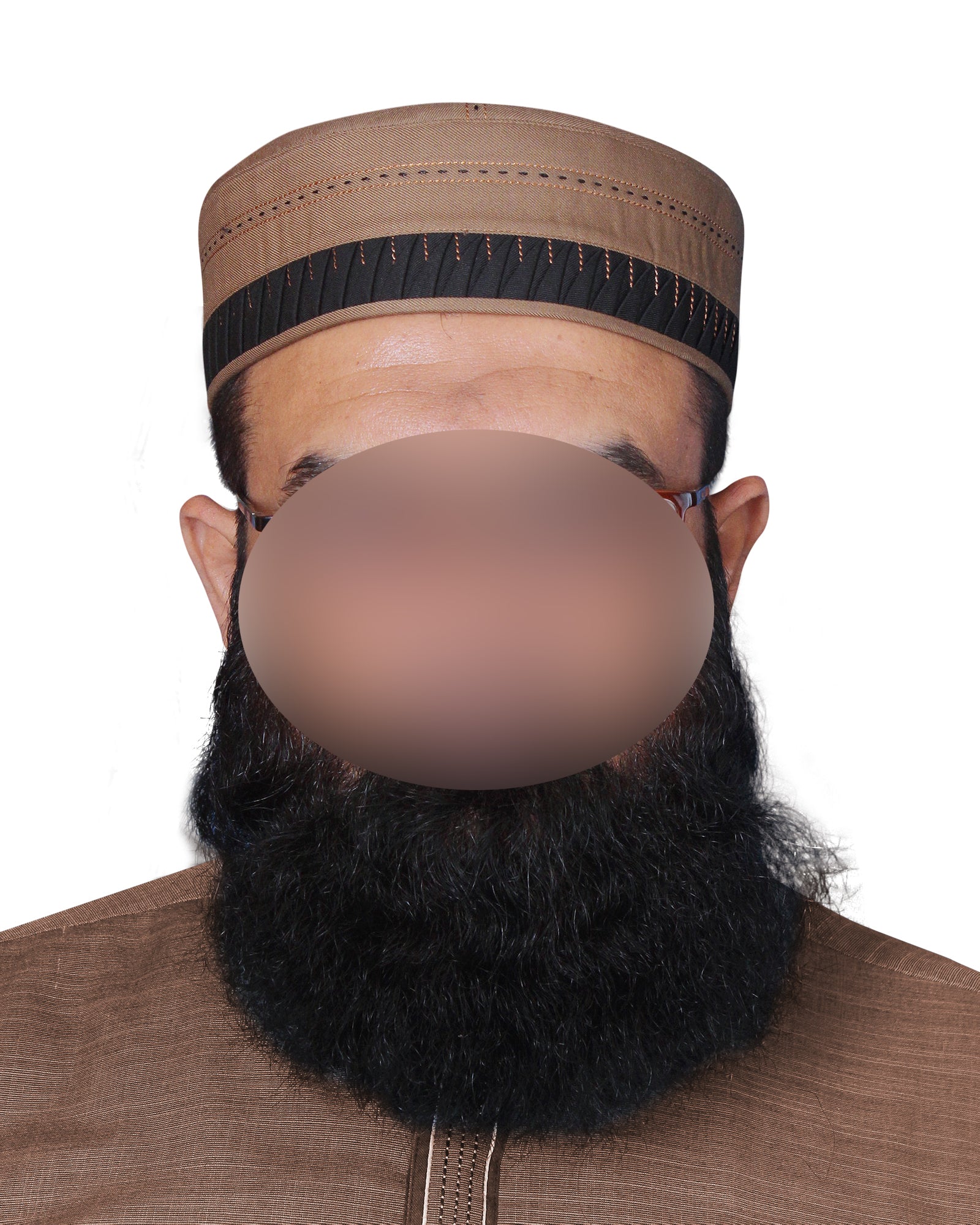 Classic Men's Islamic Aashun Kufi Cap – Premium Polyester-Cotton Blend Prayer Hat – Lightweight Modest Headwear