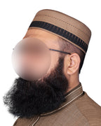 Classic Men's Islamic Aashun Kufi Cap – Premium Polyester-Cotton Blend Prayer Hat – Lightweight Modest Headwear