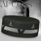 Bin Fiaz Al-Qaws Stitched Kufi – Premium Namaz Topi – Premium Islamic Prayer Cap - Premium Stitched Kufi Hat