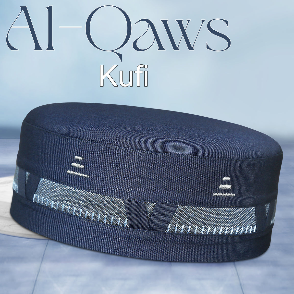 Bin Fiaz Al-Qaws Stitched Kufi – Premium Namaz Topi – Premium Islamic Prayer Cap - Premium Stitched Kufi Hat