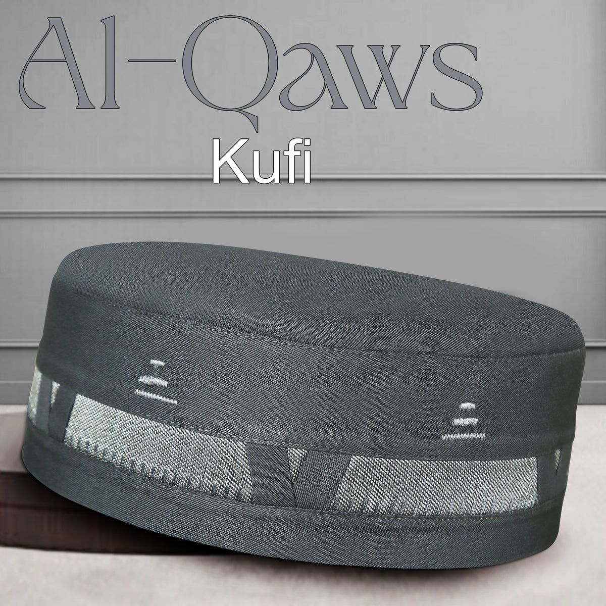 Bin Fiaz Al-Qaws Stitched Kufi – Premium Namaz Topi – Premium Islamic Prayer Cap - Premium Stitched Kufi Hat