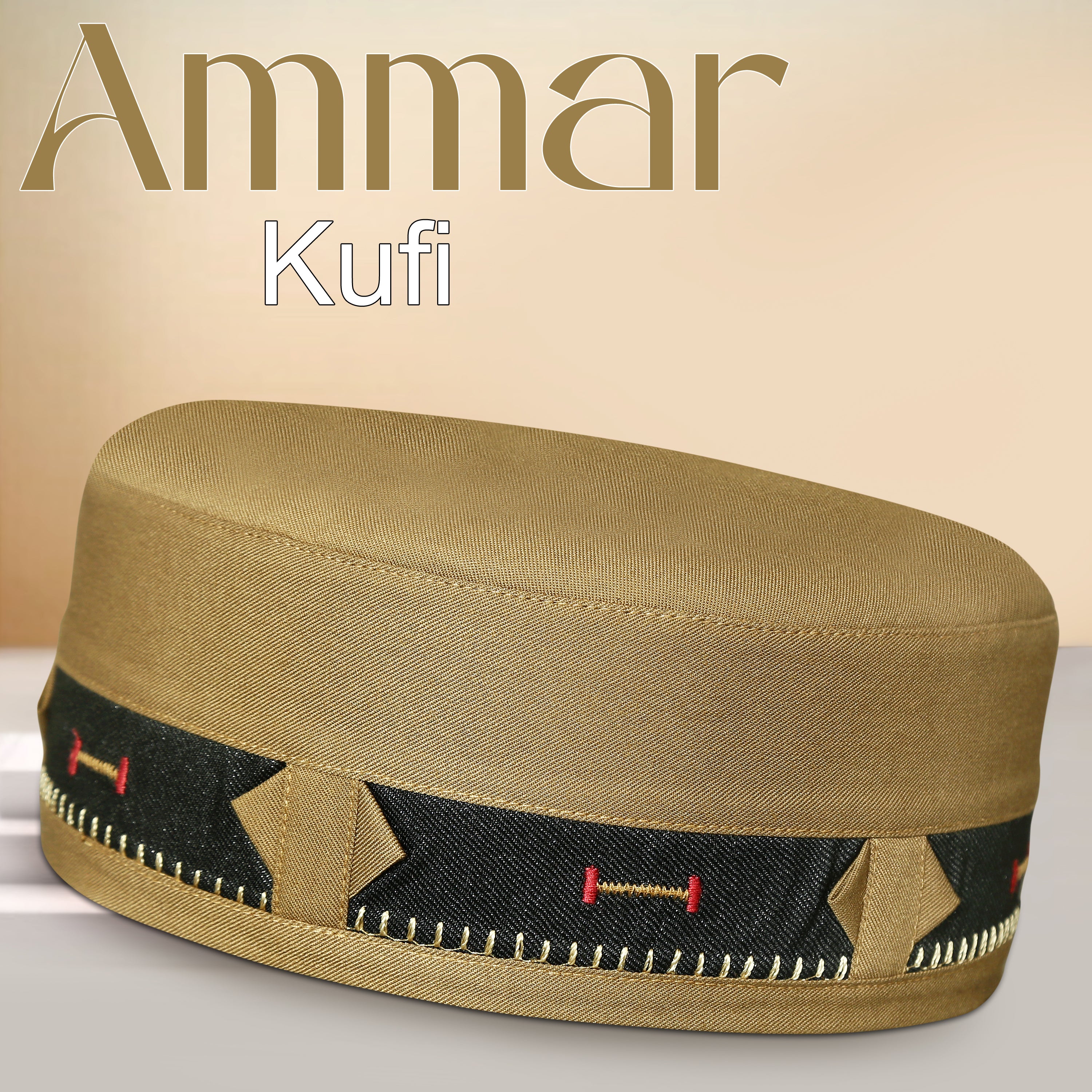 Bin Fiaz Ammar Premium Kufi Hat - Muslim Prayer Kufi for Men - Premium Islamic Salah Cap -  Comfortable Daily Namaz Topi